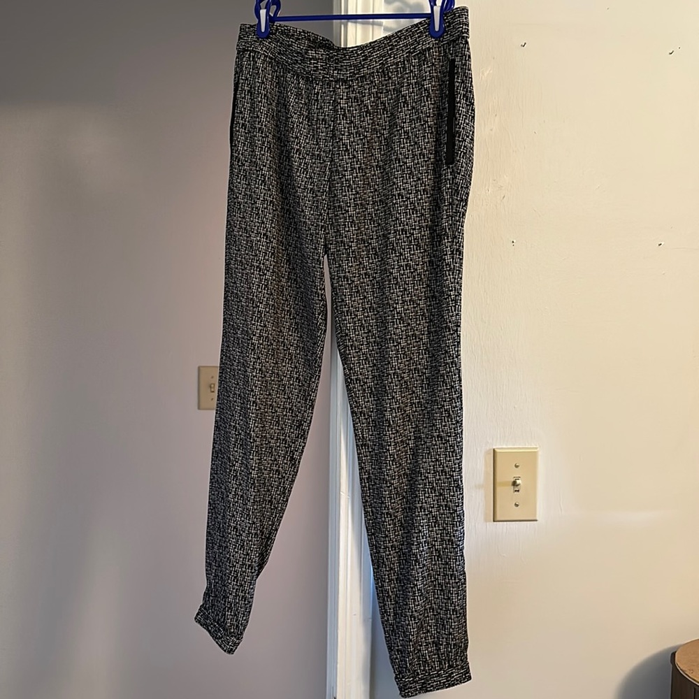 Black and white trousers